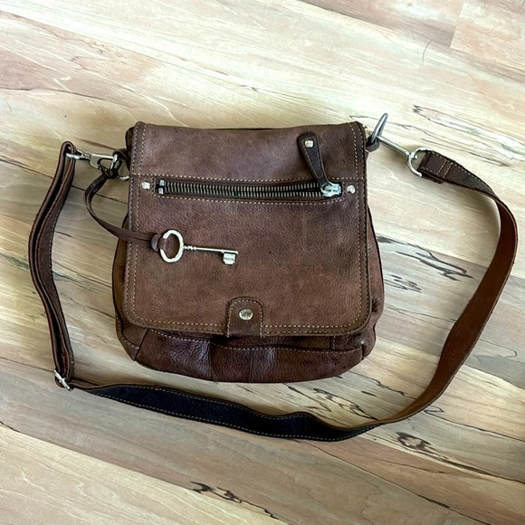 Fossil Leather Shoulder Bag - Picture 1 of 7